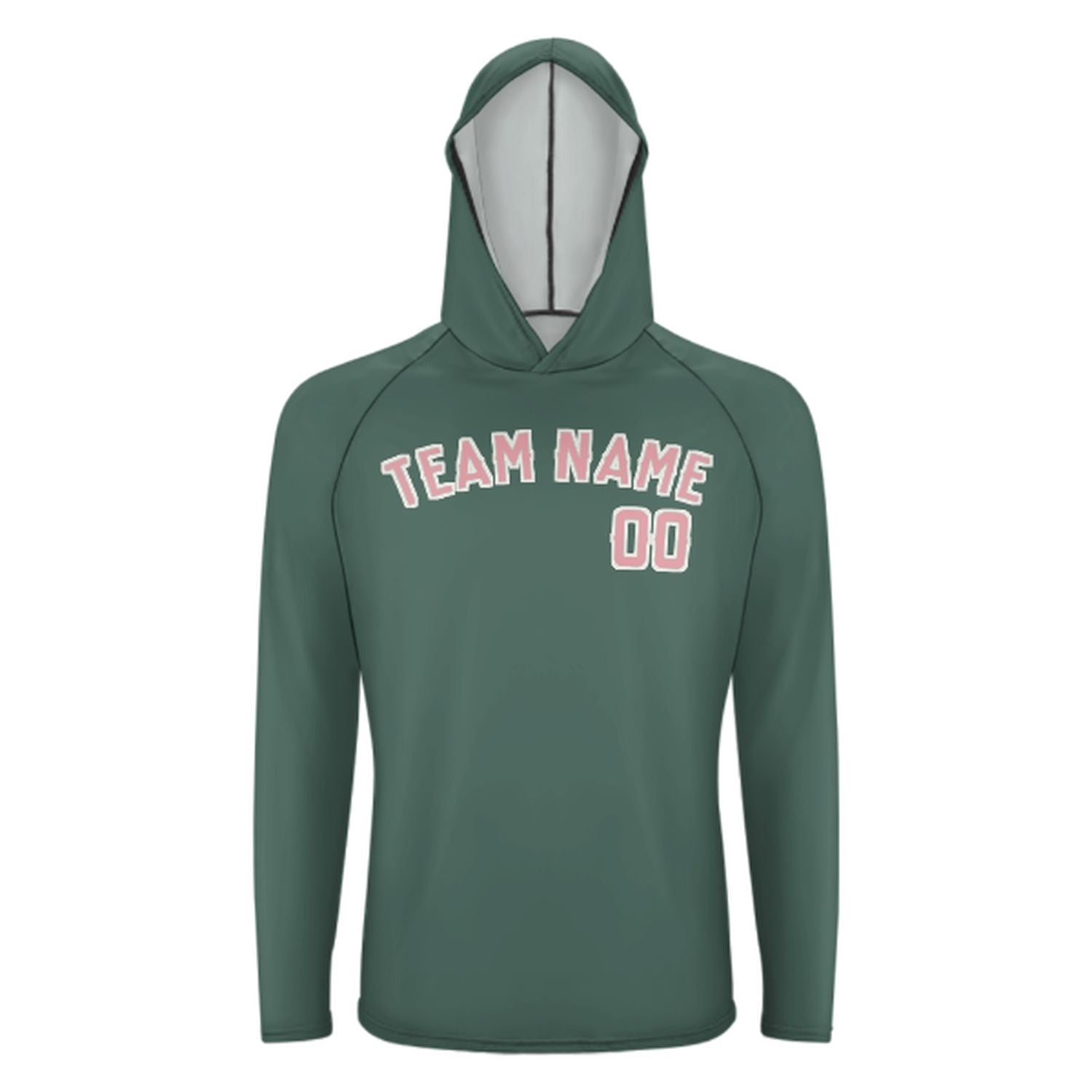 Na míru na míru modro-zelené růžové UV-hoodie