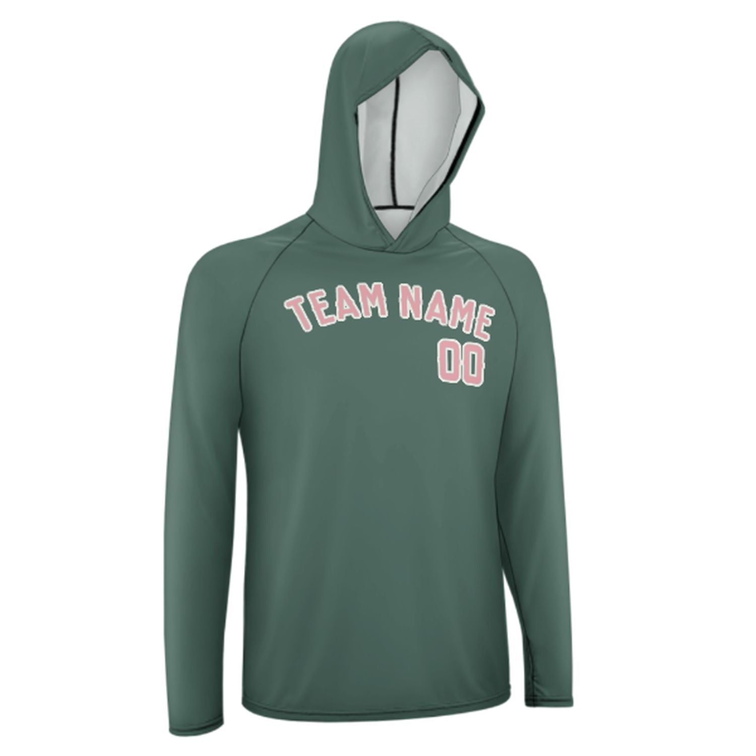 Na míru na míru modro-zelené růžové UV-hoodie