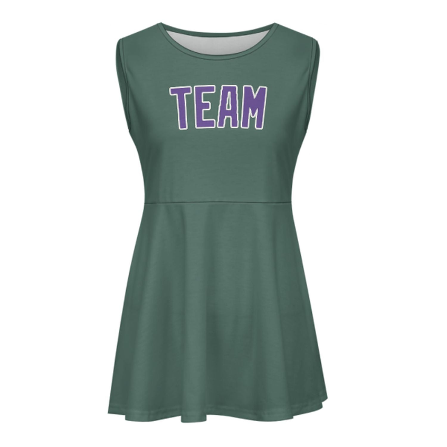 Abito da cheerleader personalizzato color verde acqua e lavanda