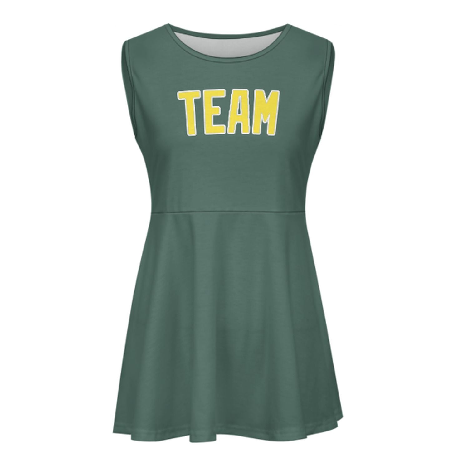 Abito da cheerleader giallo pallido verde acqua su misura