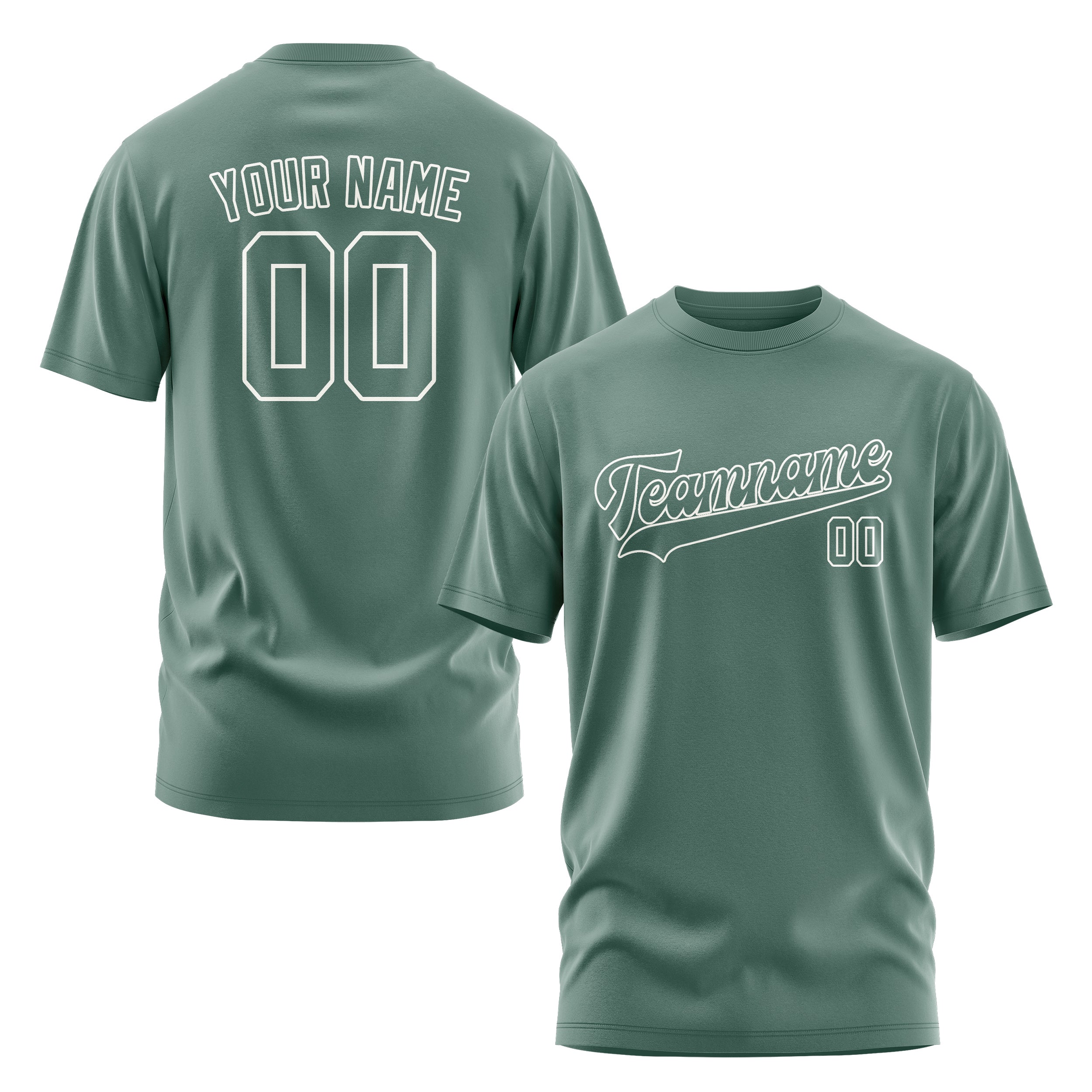 Maßgeschneidertes Blaugrün Blaugrün T-Shirt