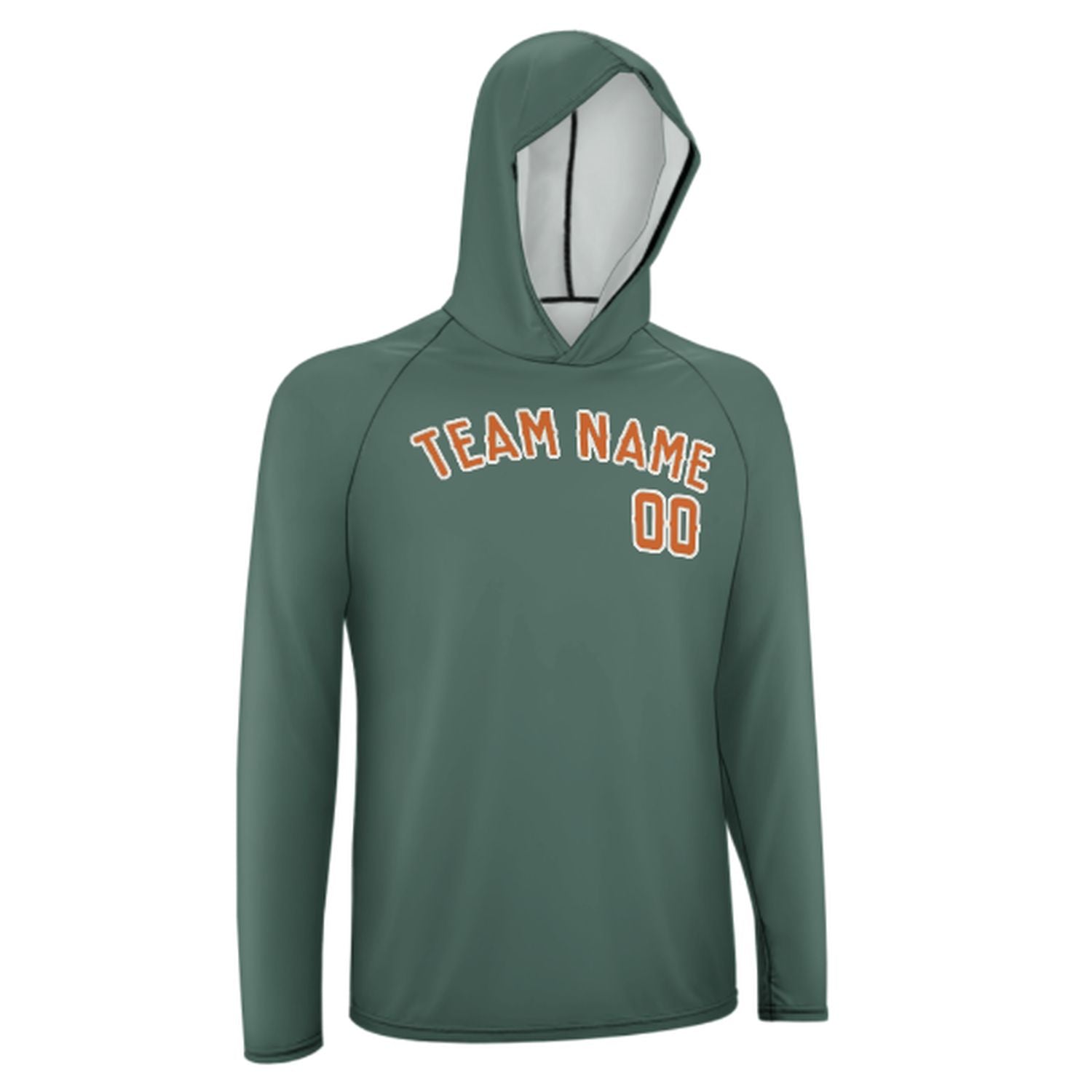 Na míru na míru modro-zelené pomerančové UV-hoodie