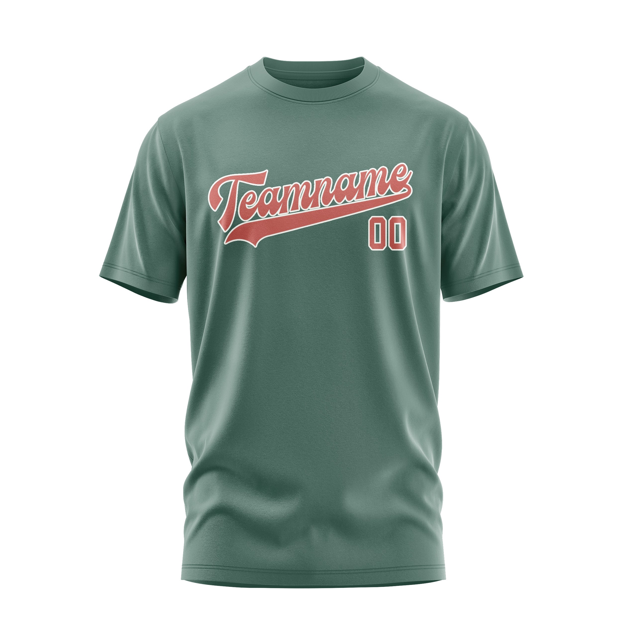 Maßgeschneidertes Blaugrün Kupferrose T-Shirt