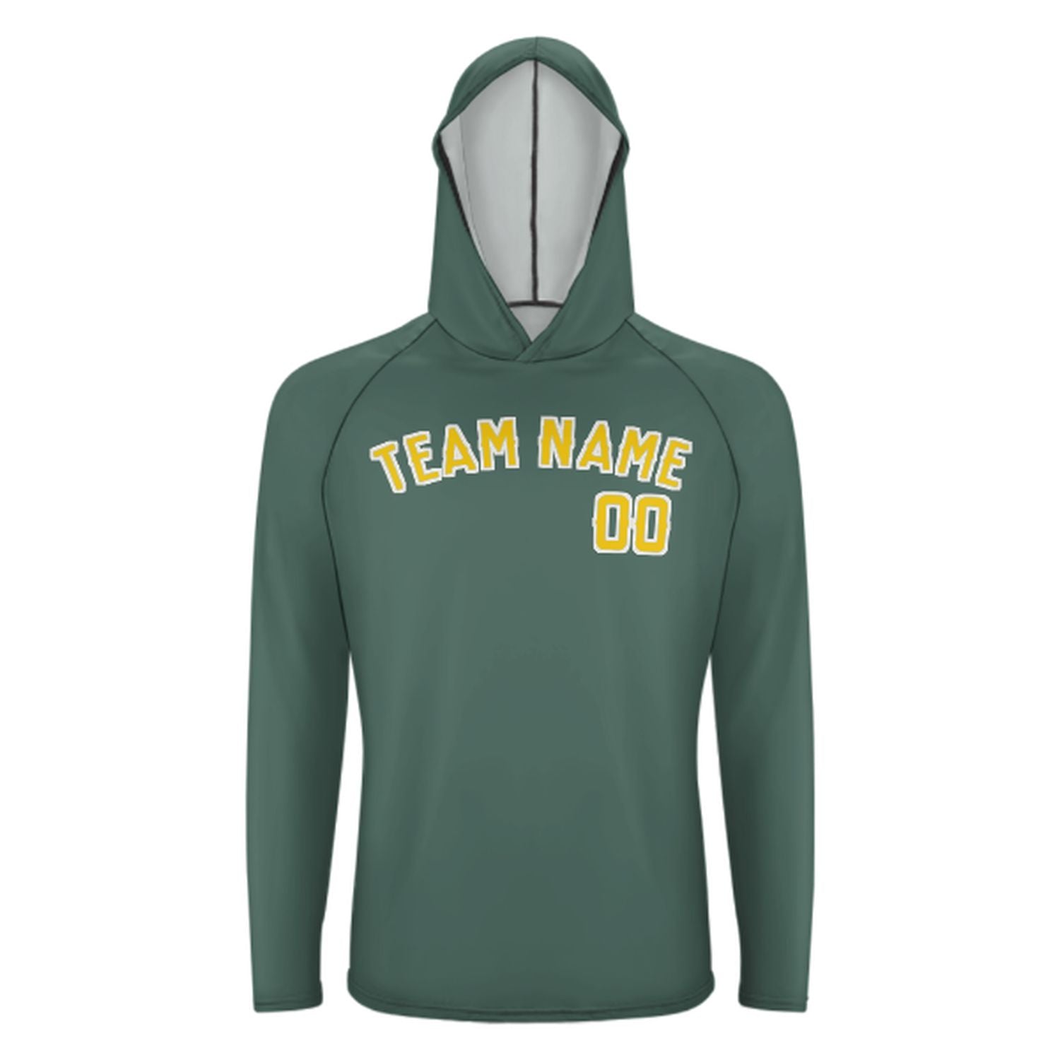 Na míru na míru modro-zelené zlaté UV-hoodie