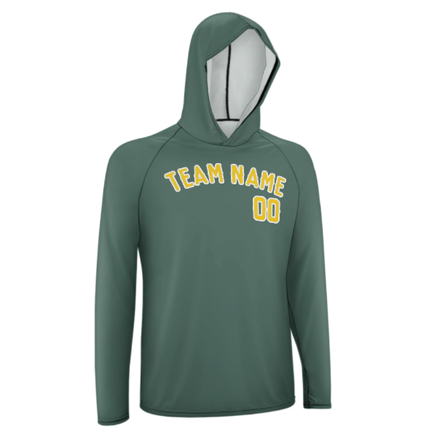 Na míru na míru modro-zelené zlaté UV-hoodie