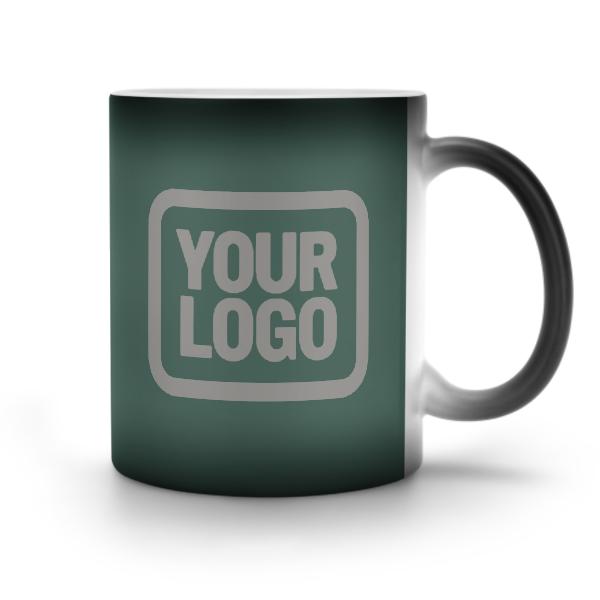 Tazza magica personalizzata grigio-verde acqua