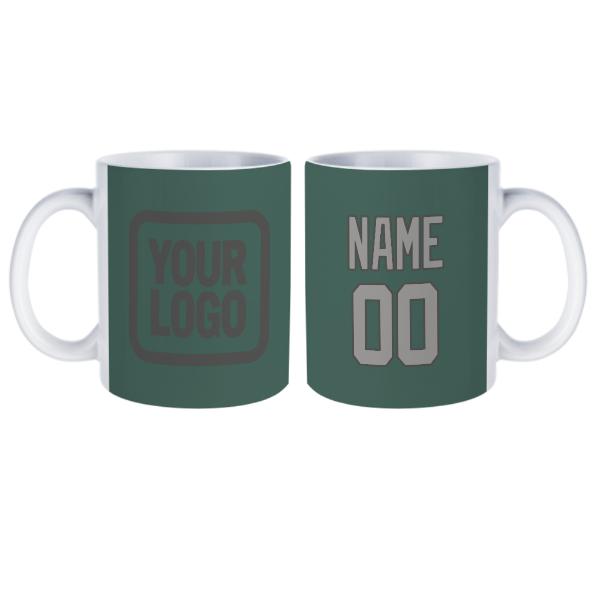 Tazza personalizzata grigio-verde acqua