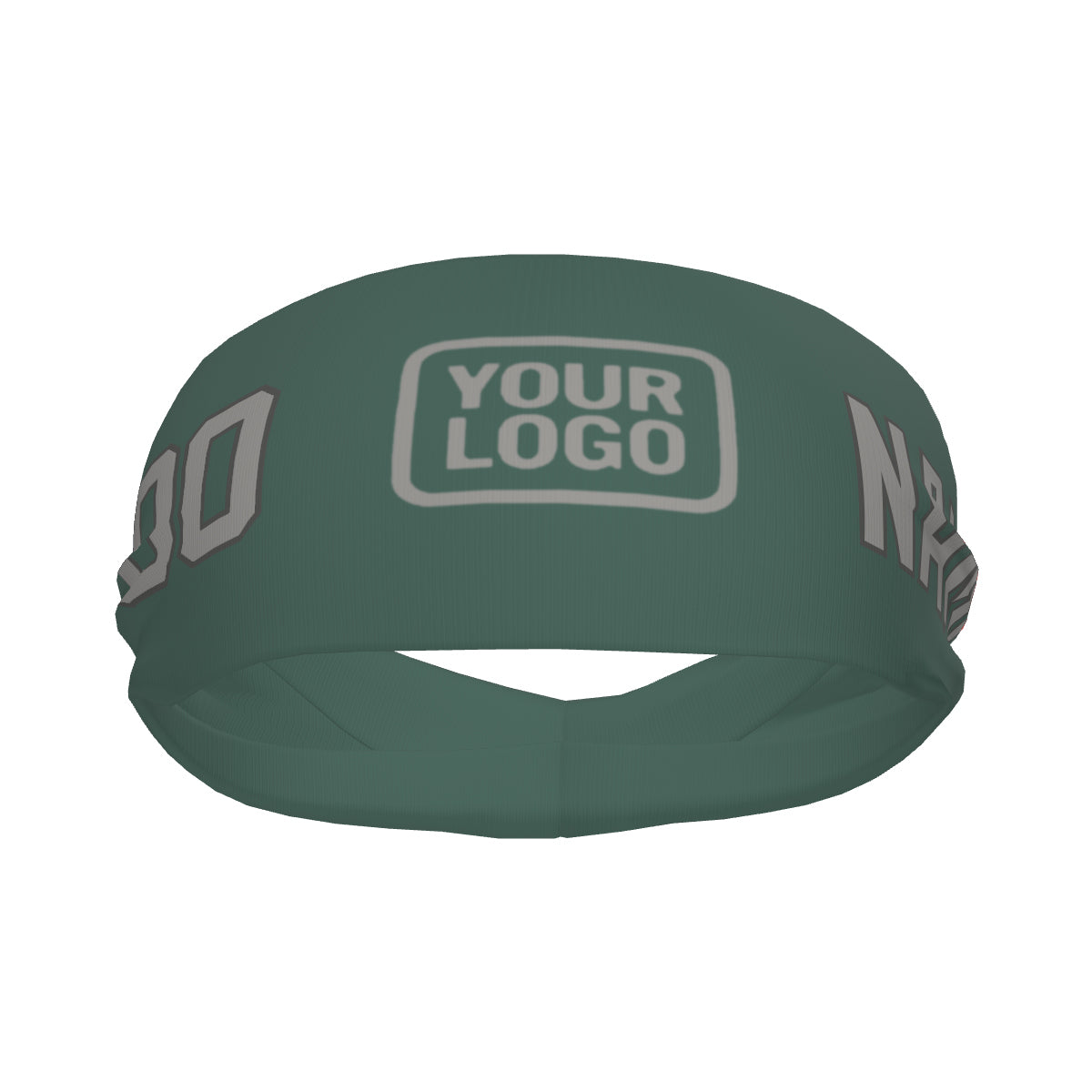 Fascia sportiva personalizzata grigio-verde acqua