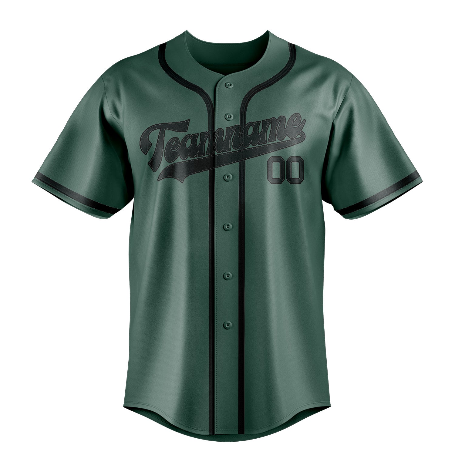 Benutzerdefiniertes Professionelles Blaugrün Dunkelgrau Baseballtrikot