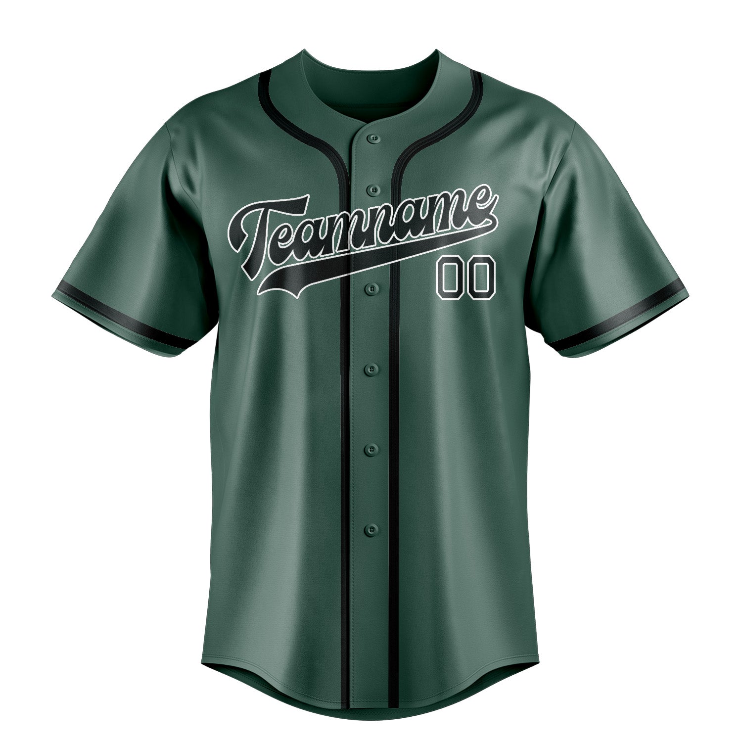Benutzerdefiniertes Professionelles Blaugrün Dunkelgrau Baseballtrikot