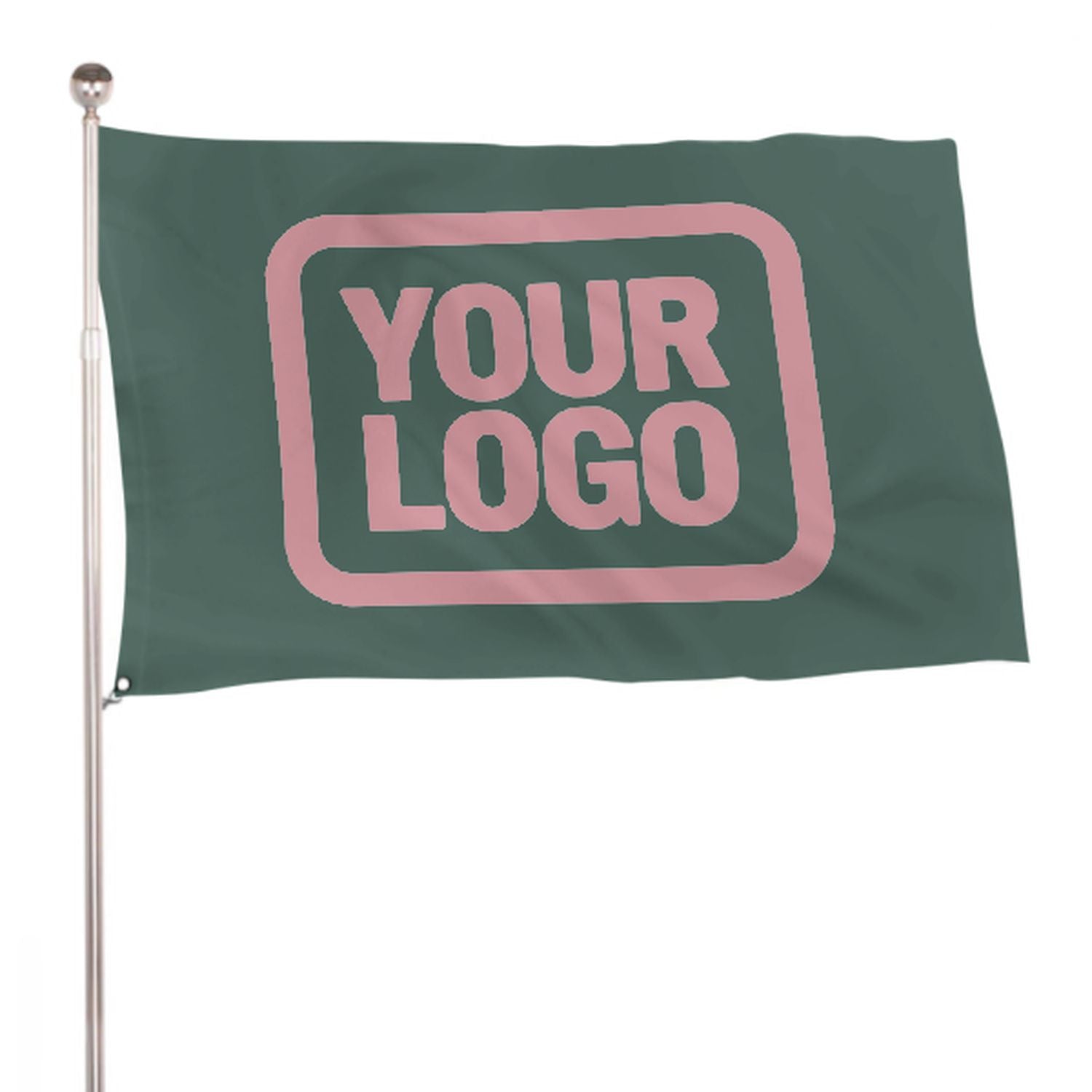 Maßgeschneidertes Blaugrün Rosa Flagge