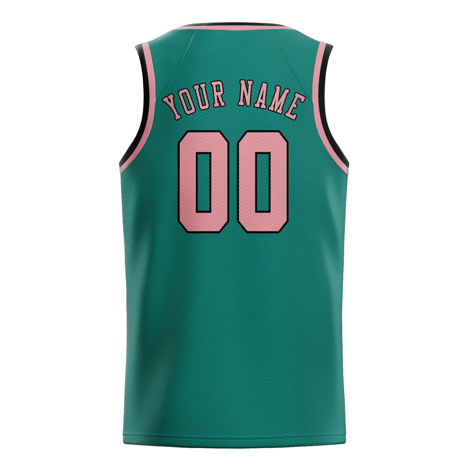 Benutzerdefiniertes Professionelles Blaugrün Rosa Basketballtrikot