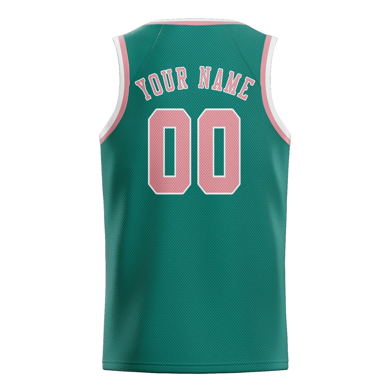 Benutzerdefiniertes Professionelles Blaugrün Rosa Basketballtrikot