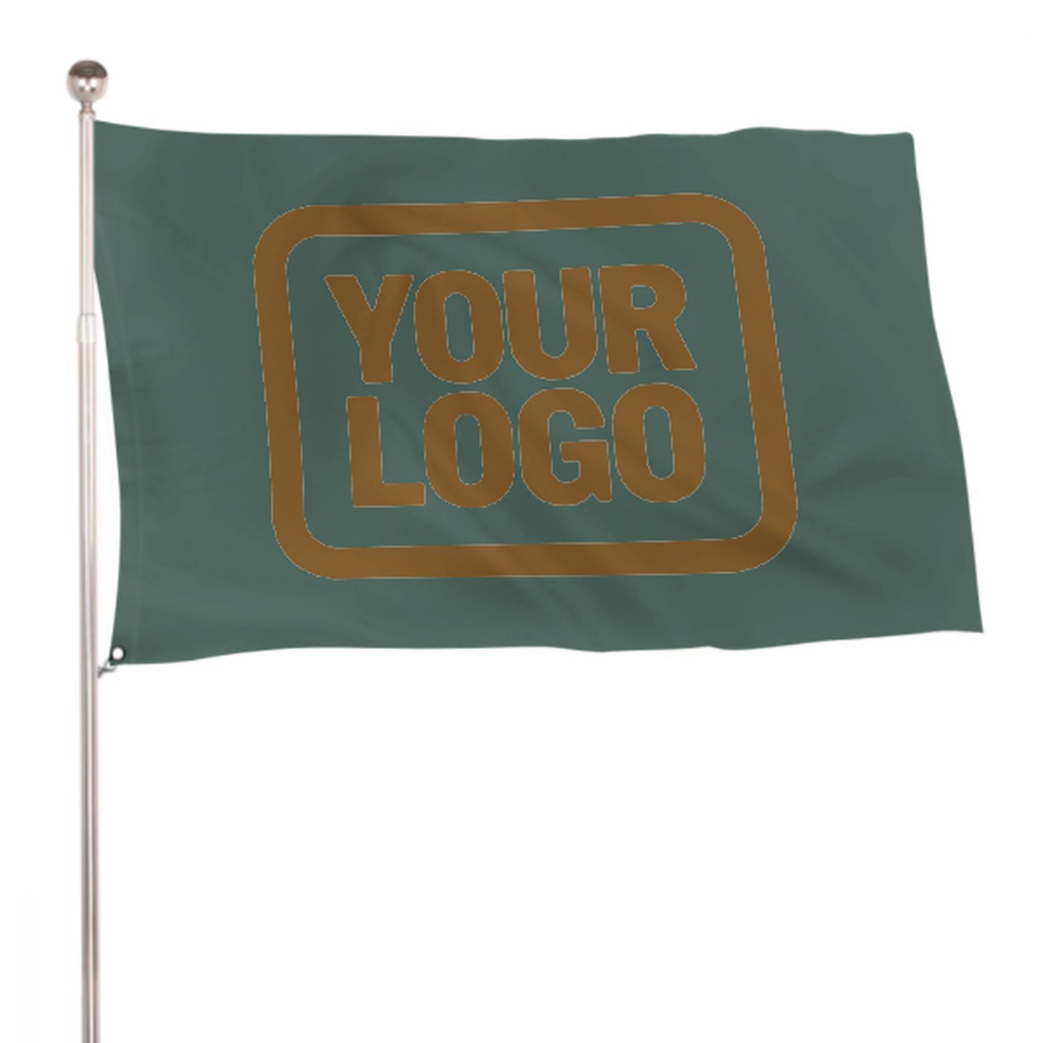 Maßgeschneidertes Blaugrün Khaki Flagge