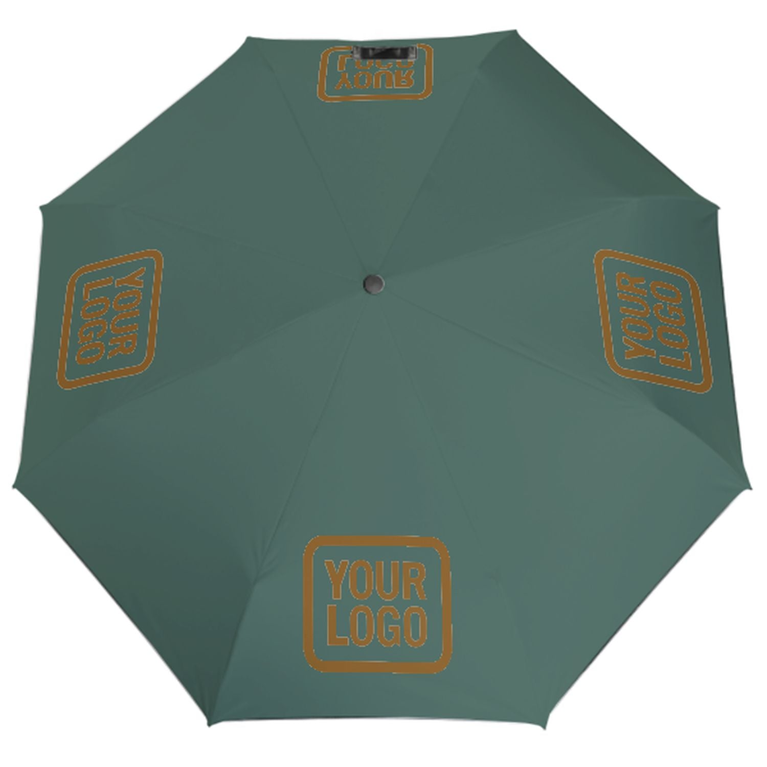 Maßgeschneidertes Blaugrün Khaki Automatik-Regenschirm