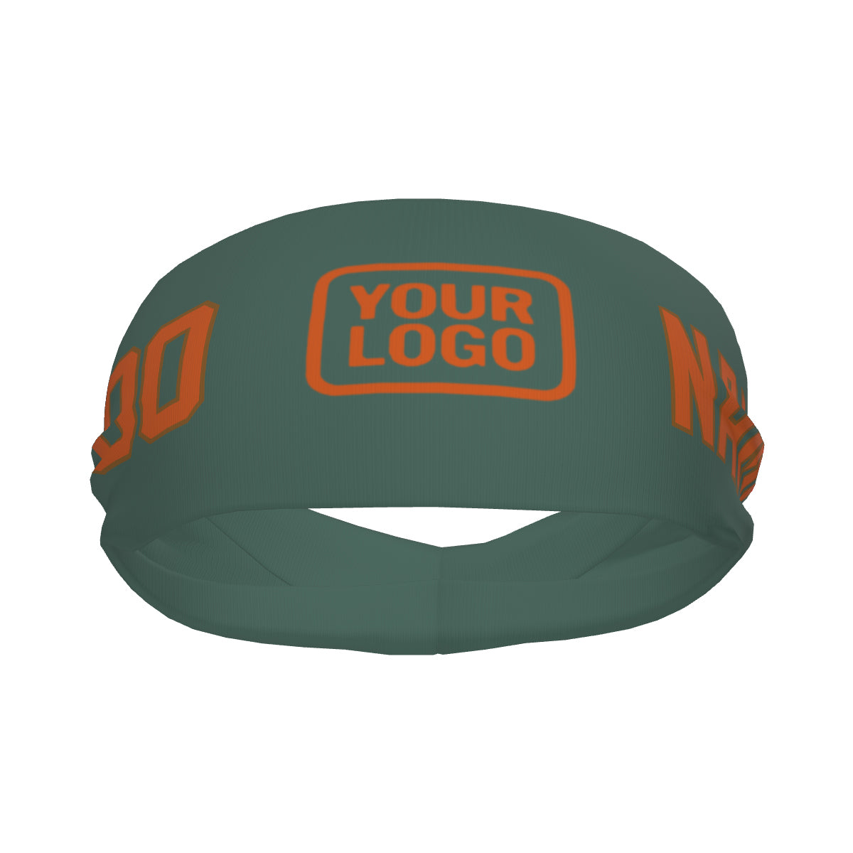 Fascia sportiva personalizzata color verde acqua e arancione