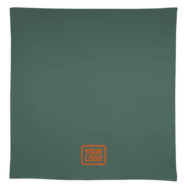 Tovaglia quadrata personalizzata color verde acqua e cachi