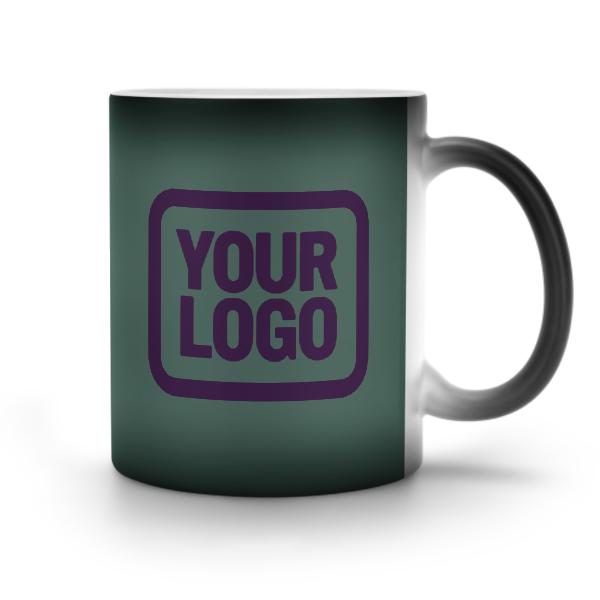 Tazza magica personalizzata verde acqua e viola