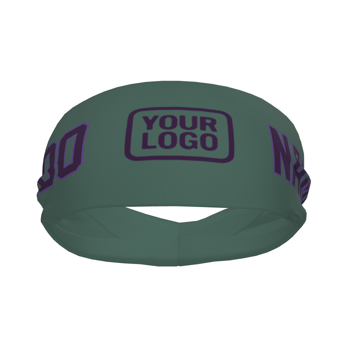 Fascia sportiva personalizzata color verde acqua e viola