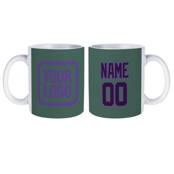Tazza personalizzata viola-verde acqua