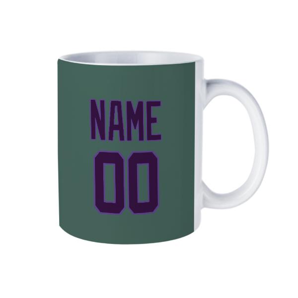 Tazza personalizzata viola-verde acqua