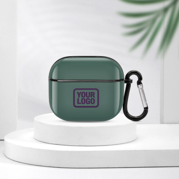 Maßgeschneidertes Blaugrün Lila AirPods-Hülle (3. Generation)