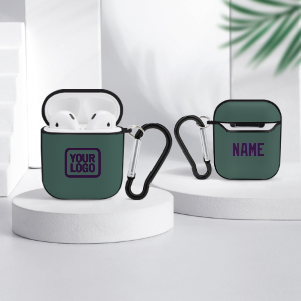 Maßgeschneidertes Blaugrün Lila AirPods-Hülle