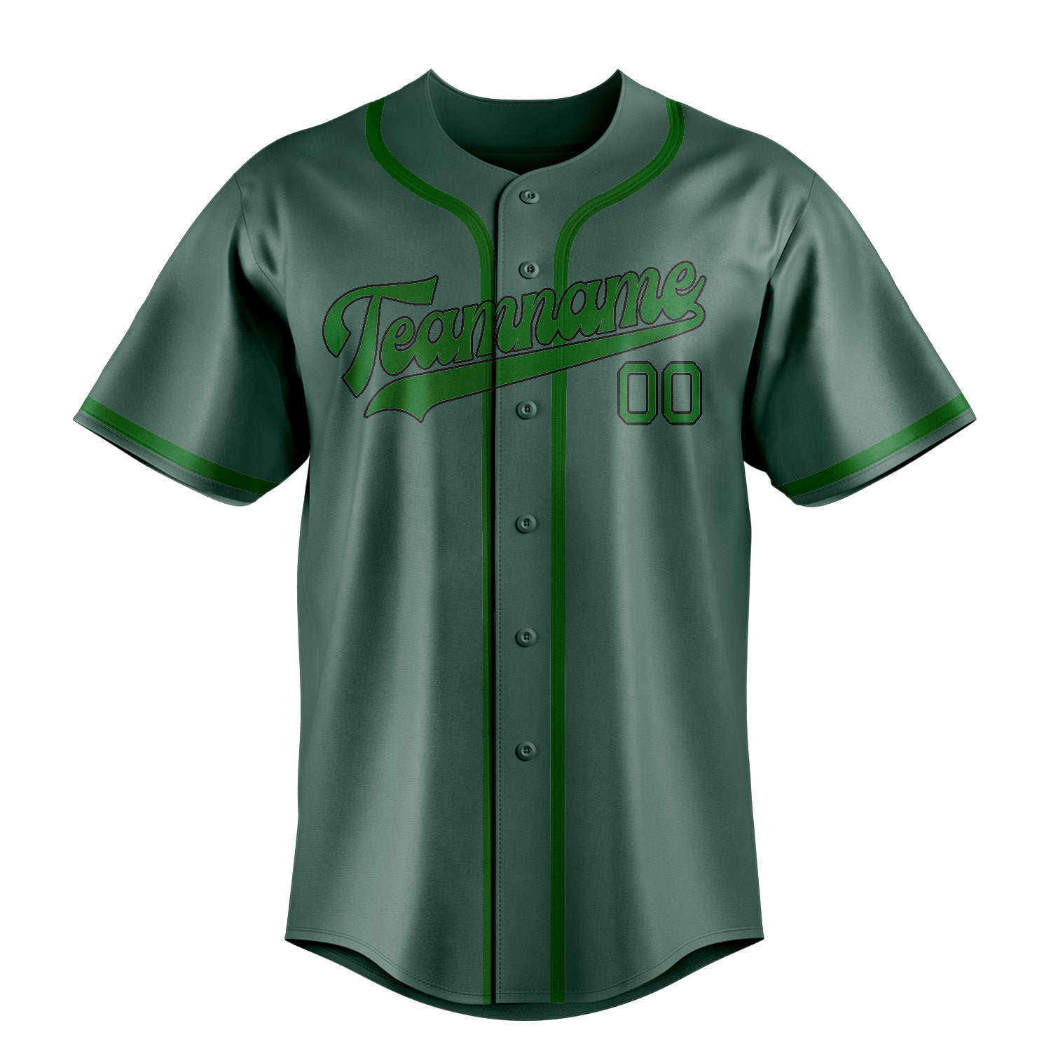 Benutzerdefiniertes Professionelles Blaugrün Smaragdgrün Baseballtrikot