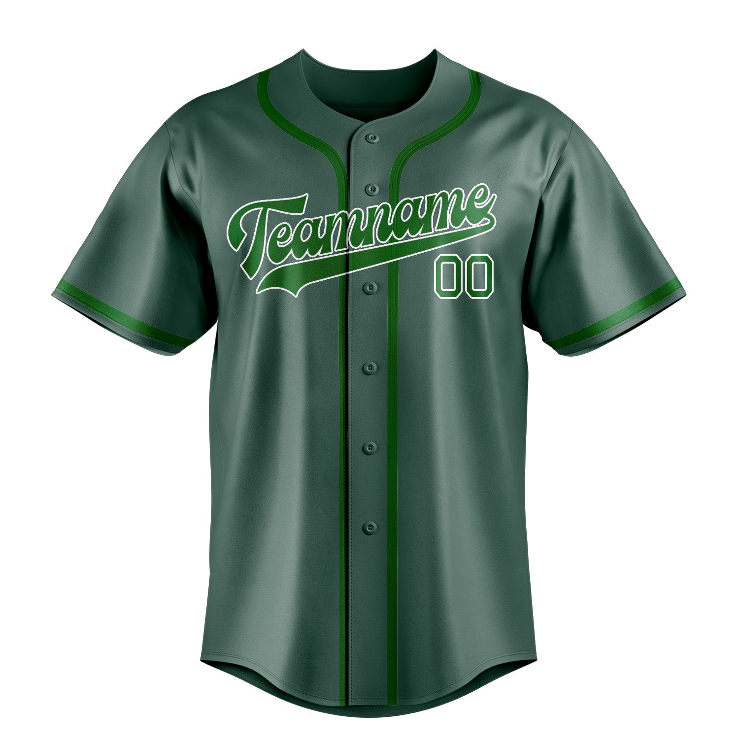 Benutzerdefiniertes Professionelles Blaugrün Smaragdgrün Baseballtrikot