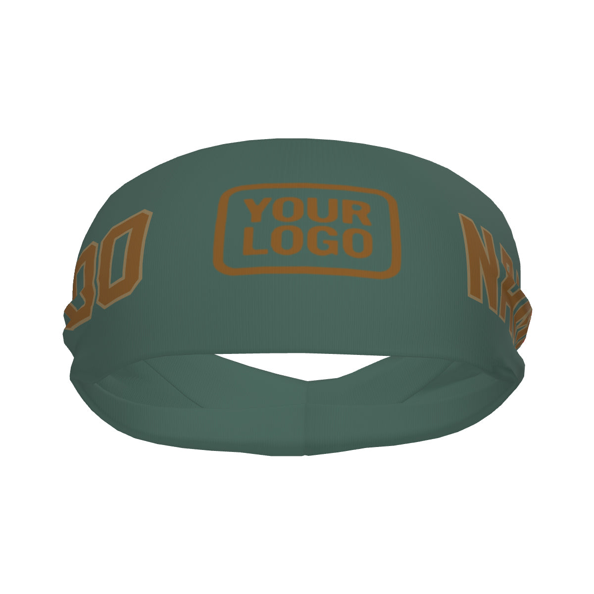 Fascia sportiva personalizzata color verde acqua e cachi