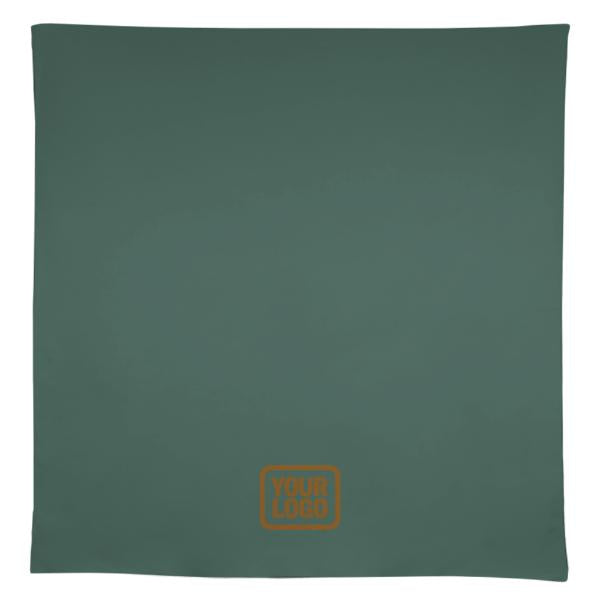 Tovaglia quadrata personalizzata color verde acqua e cachi chiaro