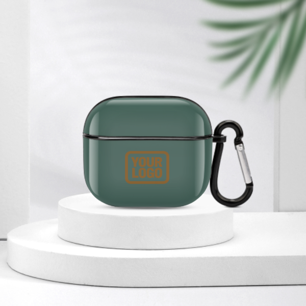 Maßgeschneidertes Blaugrün Khaki AirPods-Hülle (3. Generation)
