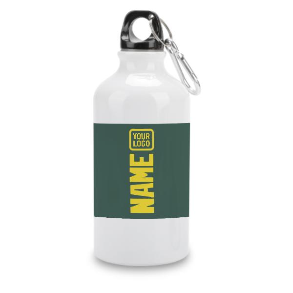 Maßgeschneidertes Blaugrün Blassgelb Sportflasche