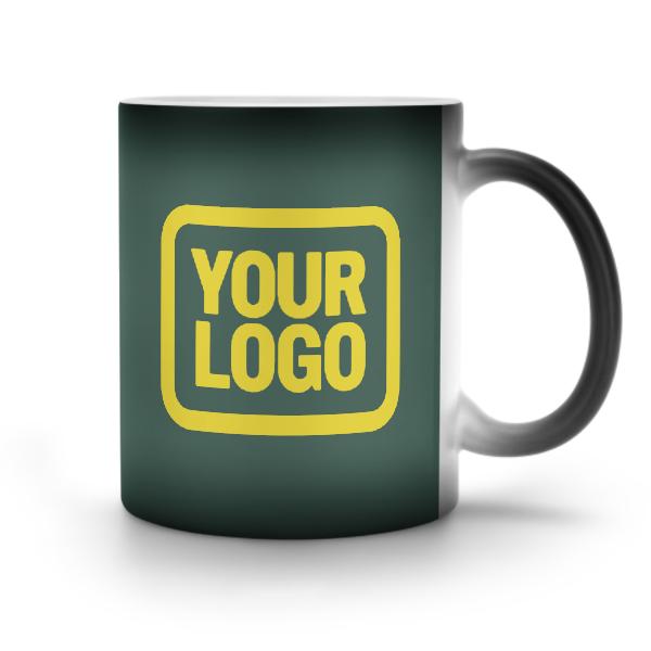 Tazza magica personalizzata color verde acqua e giallo pallido