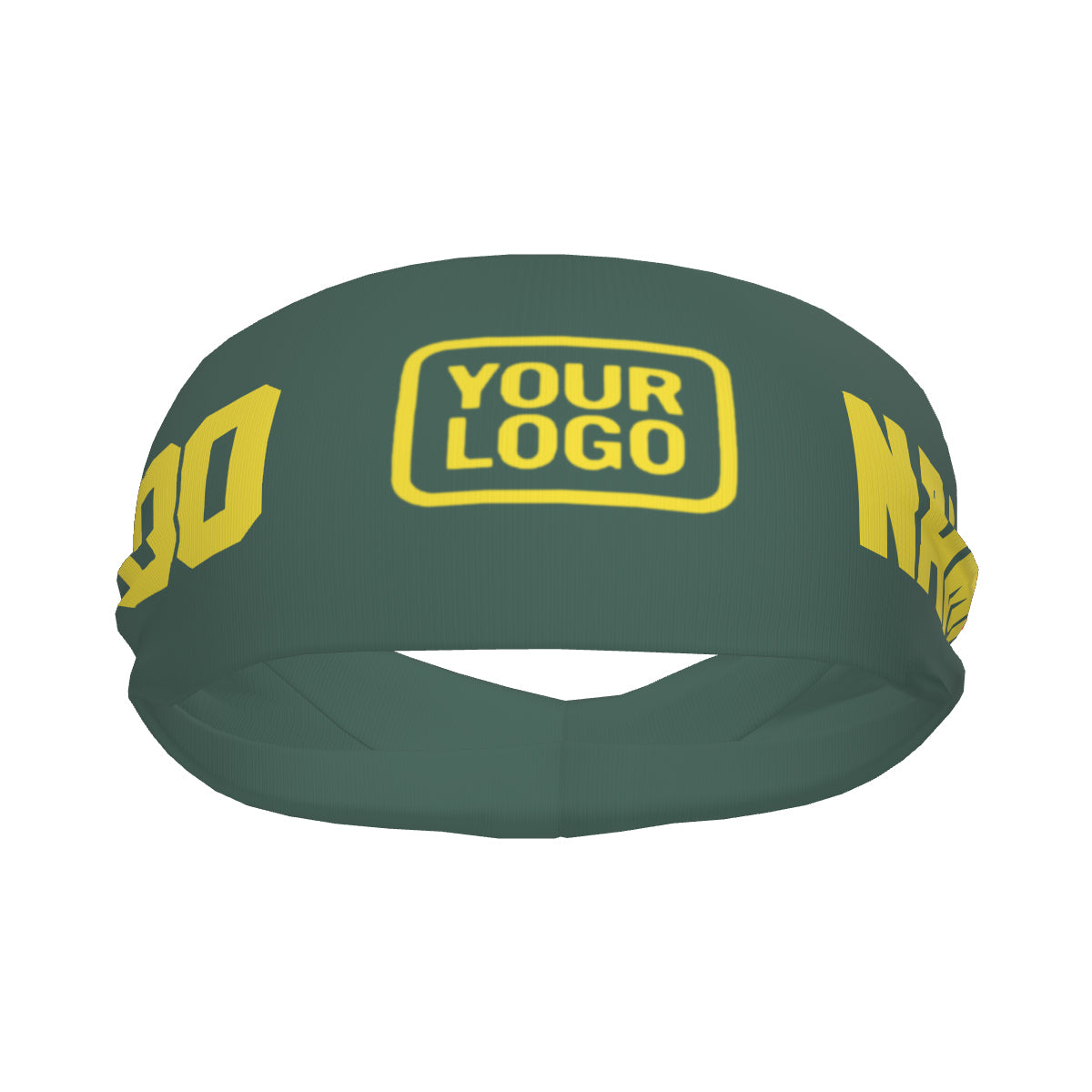 Fascia sportiva personalizzata color verde acqua e giallo pallido