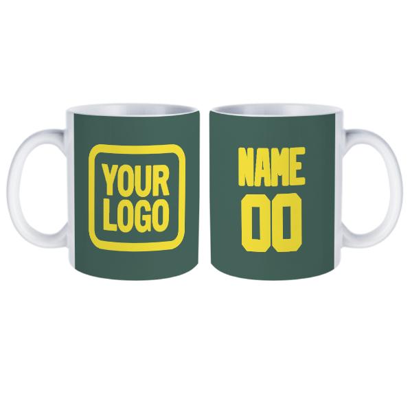 Tazza personalizzata giallo pallido verde acqua