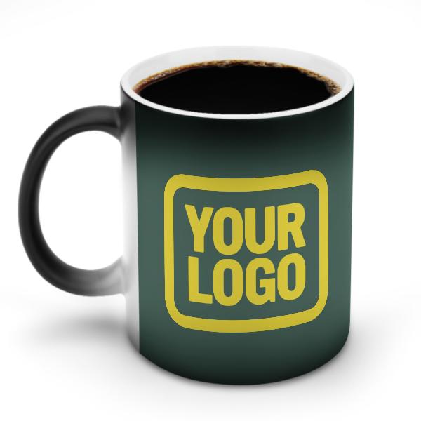 Tazza magica personalizzata color verde acqua e giallo pallido