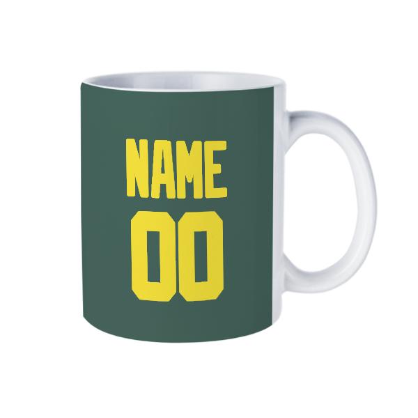 Tazza personalizzata giallo pallido verde acqua