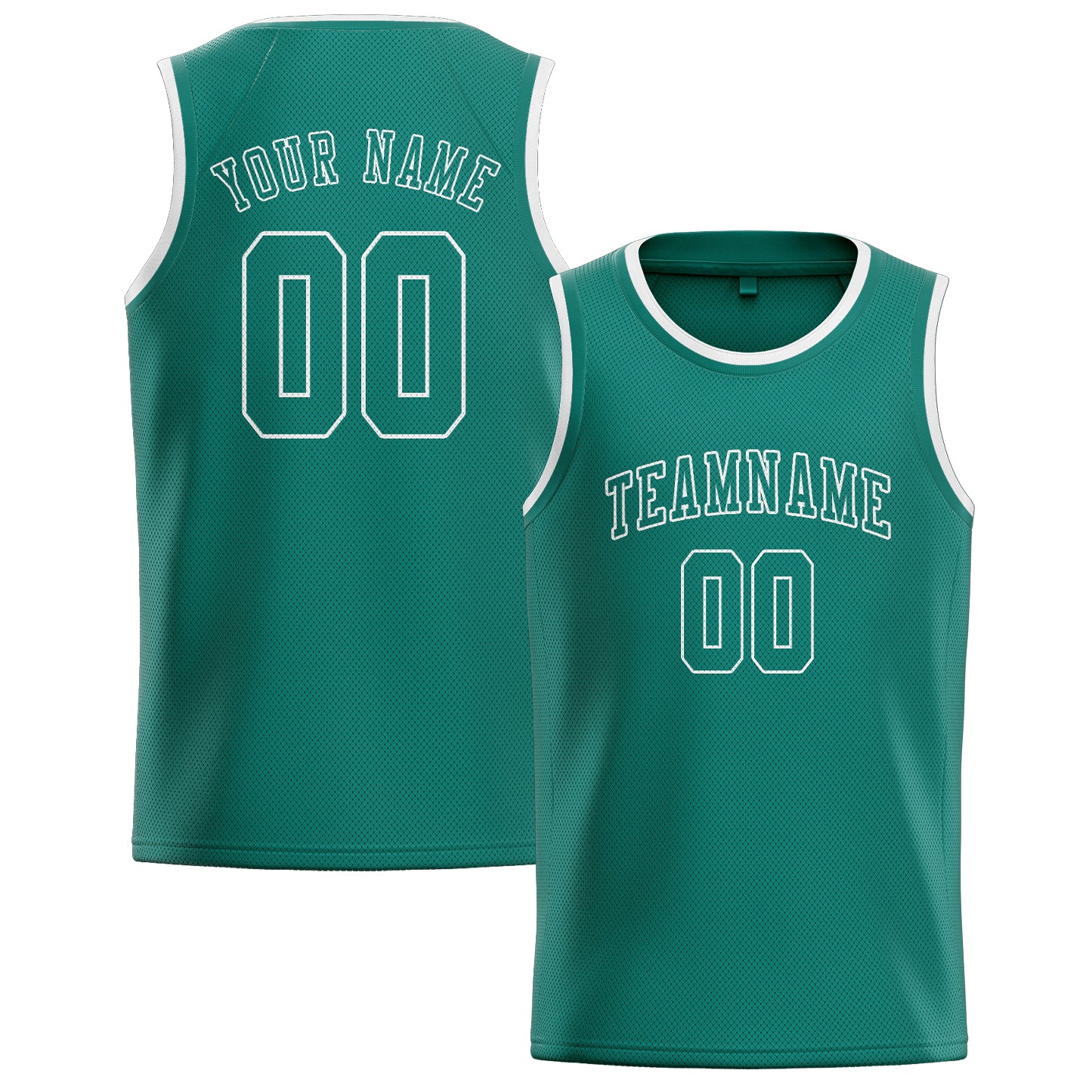 Benutzerdefiniertes Professionelles Blaugrün Blaugrün Basketballtrikot