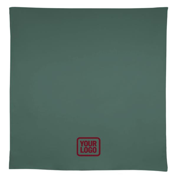 Tovaglia quadrata personalizzata color verde acqua e rame rosa