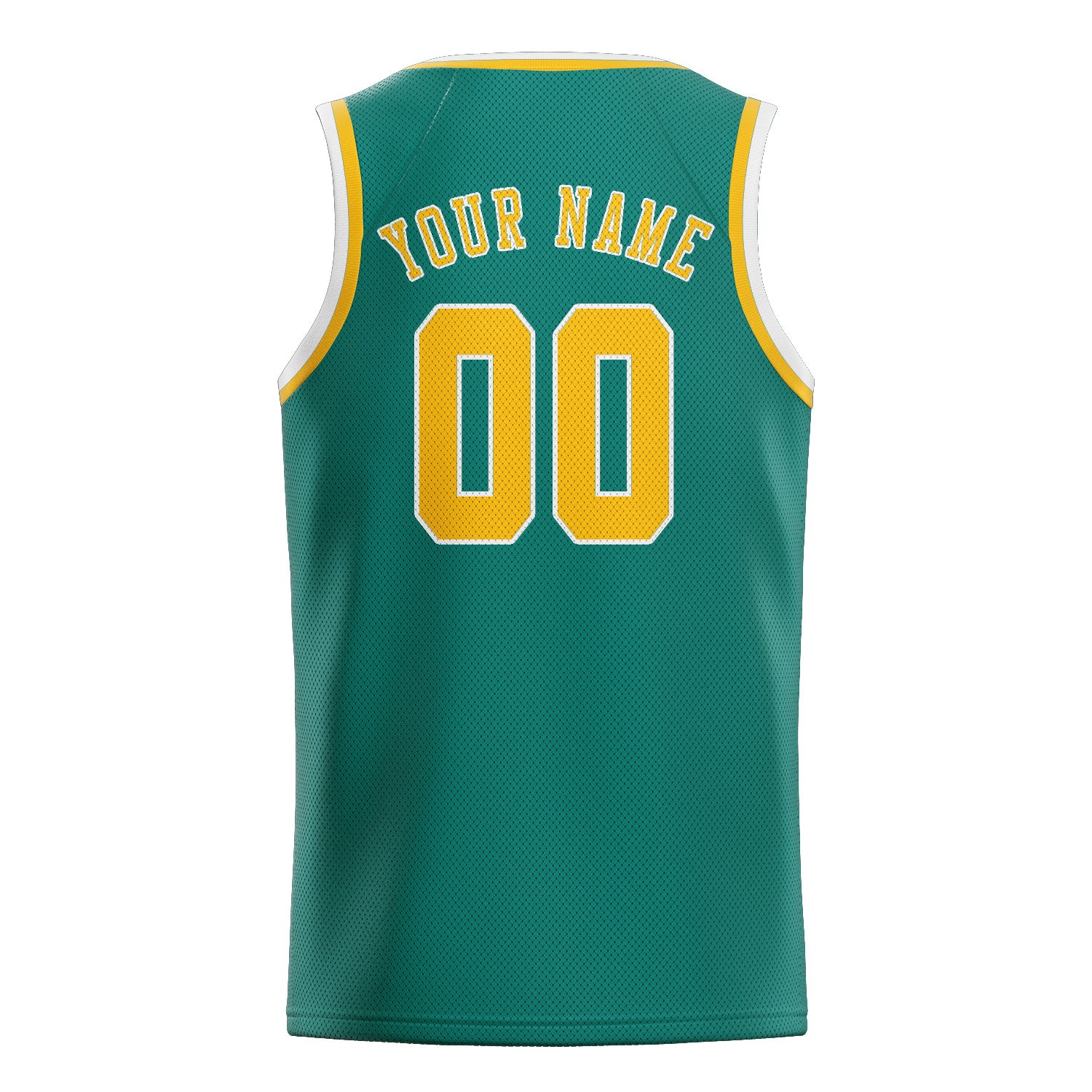 Benutzerdefiniertes Professionelles Blaugrün Gold Basketballtrikot