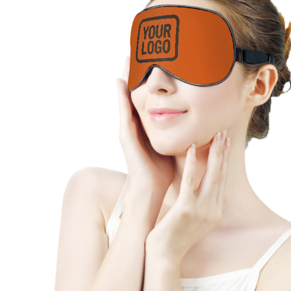 Maßgeschneidertes Orange Braun Schlafmaske