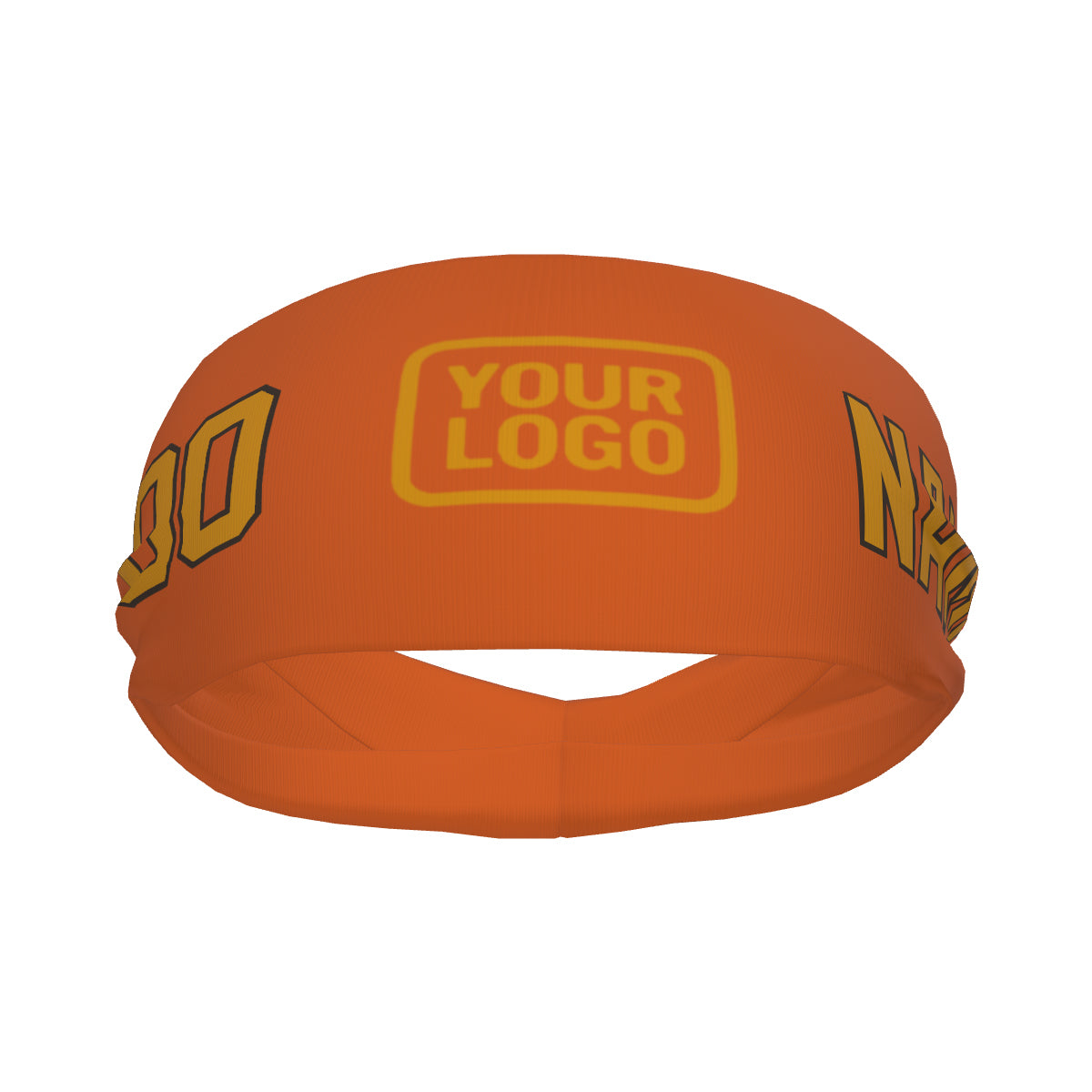 Fascia sportiva arancione gialla personalizzata