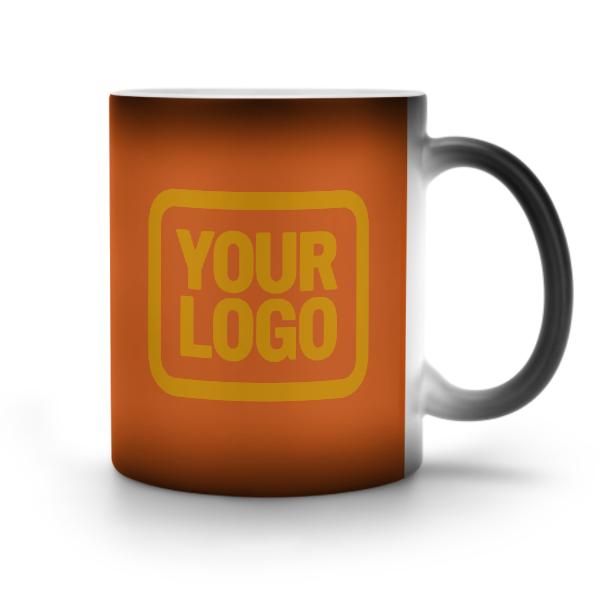 Maßgeschneidertes Orange Gelb Magischer Becher