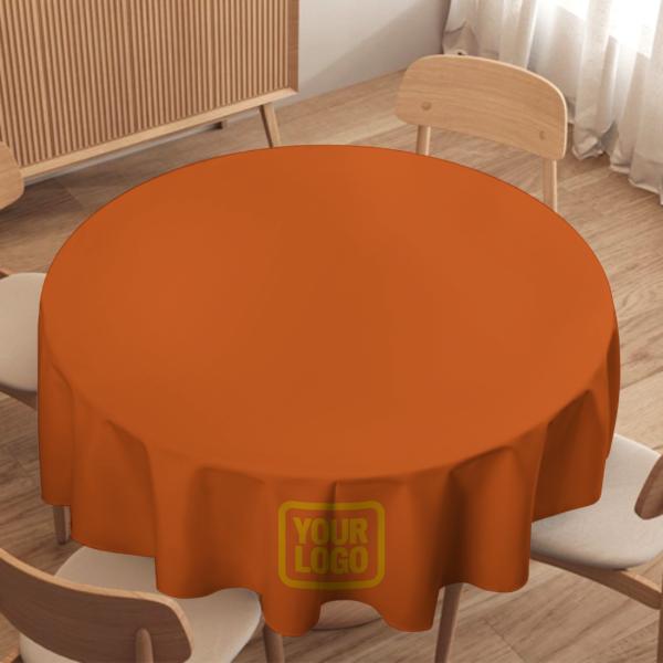 Maßgeschneidertes Orange Gelb Runde Tischdecke