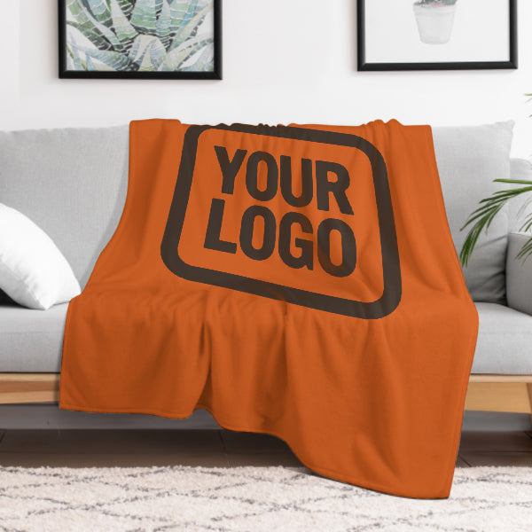 Maßgeschneidertes Orange Braun Decke