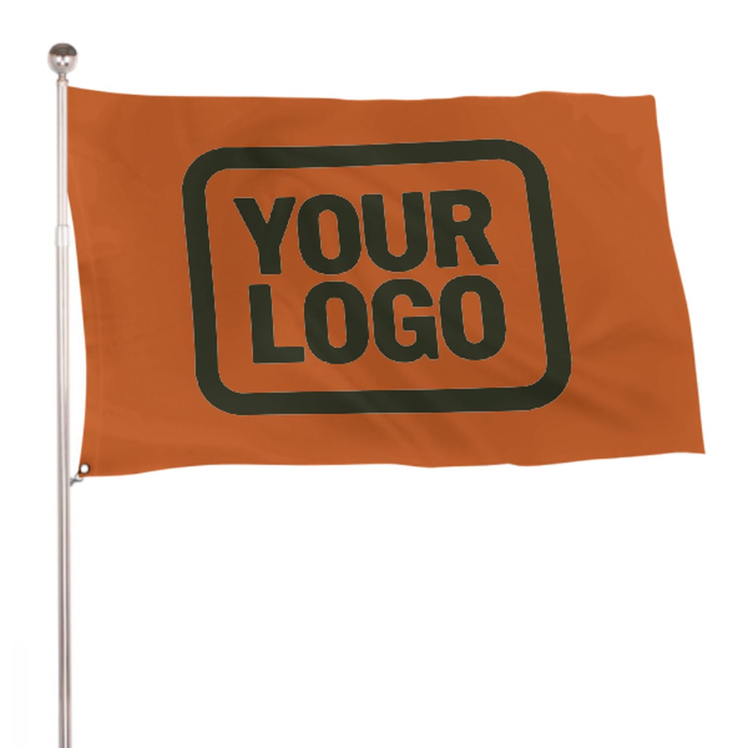 Maßgeschneidertes Orange Dunkles Oliv Flagge