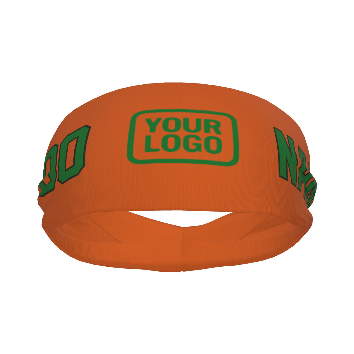 Fascia sportiva personalizzata arancione verde smeraldo