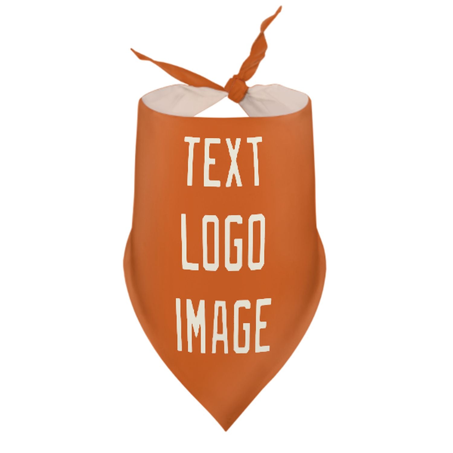 Maßgeschneidertes Orange Beige Haustier-Halstuch