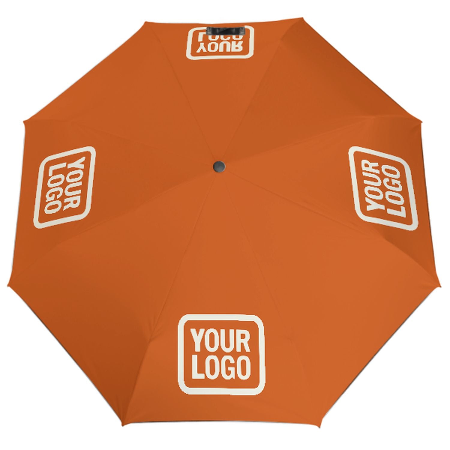 Maßgeschneidertes Orange Beige Automatik-Regenschirm